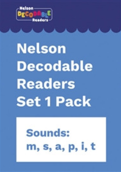 NELSON DECODABLE READERS SET 1 PACK X 20 (SOUNDS: M, S, A, P, I, T.) Cover