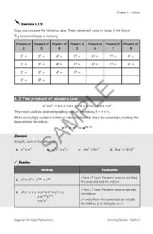 INSIGHT SUMMARY GUIDES: MATHS YEAR 8