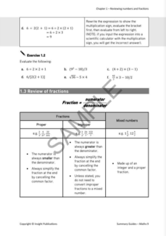 INSIGHT SUMMARY GUIDES: MATHS YEAR 9