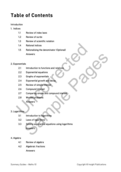 INSIGHT SUMMARY GUIDES: MATHS YEAR 10