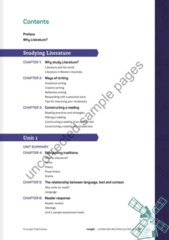 INSIGHT LITERATURE FOR WESTERN AUSTRALIA YEARS 11&12 PRINT + EBOOK