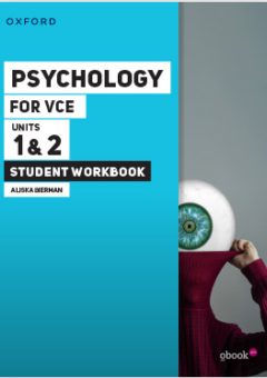 OXFORD PSYCHOLOGY FOR VCE UNITS 1&2 STUDENT WORKBOOK + OBOOK PRO Cover