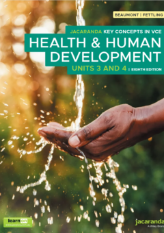JACARANDA KEY CONCEPTS IN VCE HEALTH & HUMAN DEVELOPMENT UNITS 3&4 PRINT & LEARNON EBOOK 8E Cover