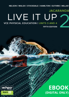 JACARANDA LIVE IT UP 2 VCE PHYSICAL EDUCATION UNITS 3&4 LEARNON EBOOK 5E (eBook Only) Cover