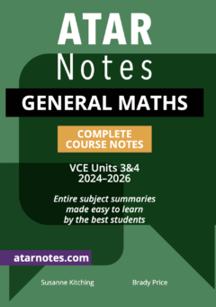 ATAR NOTES VCE GENERAL MATHS UNITS 3&4 NOTES (2024-2026) Cover