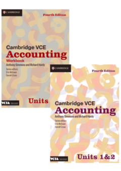 CAMBRIDGE VCE ACCOUNTING UNITS 1&2 TEXTBOOK + WORKBOOK + EBOOK BUNDLE 4E Cover