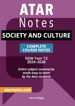 ATAR NOTES HSC SOCIETY AND CULTURE YEAR 12 NOTES (2024-2026) Cover