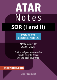 ATAR NOTES HSC STUDIES OF RELIGION YEAR 12 NOTES (2024-2026) Cover
