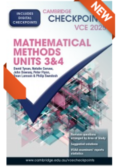 CAMBRIDGE CHECKPOINTS VCE MATHEMATICAL METHODS UNITS 3&4 2025 + QUIZ ME MORE Cover