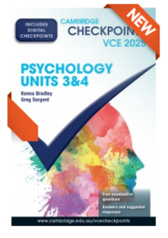 CAMBRIDGE CHECKPOINTS VCE PSYCHOLOGY UNITS 3&4 2025 + QUIZ ME MORE Cover