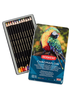 12 DERWENT CHROMAFLOW COLOUR PENCILS Cover
