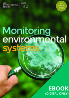MONITORING ENVIRONMENTAL SYSTEMS VCE UNITS 1&2 5E EBOOK (eBook only) Cover