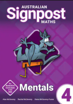 AUSTRALIAN SIGNPOST MATHS 4 MENTALS HOMEWORK BOOK 4E Cover