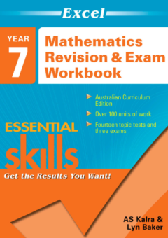 EXCEL ESSENTIAL SKILLS: MATHEMATICS REVISION & EXAM WORKBOOK YEAR 7 (NEW EDITION) Cover