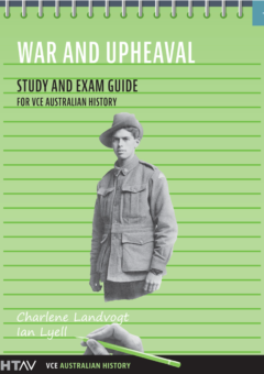 WAR AND UPHEAVEL STUDY AND EXAM GUIDE FOR VCE AUSTRALIAN HISTORY HTAV Cover