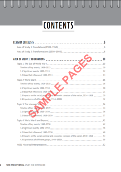 WAR AND UPHEAVEL STUDY AND EXAM GUIDE FOR VCE AUSTRALIAN HISTORY HTAV