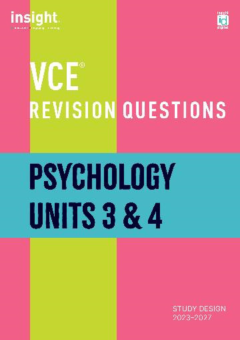 INSIGHT VCE REVISION QUESTIONS: PSYCHOLOGY UNITS 3&4 STUDENT WORKBOOK Cover