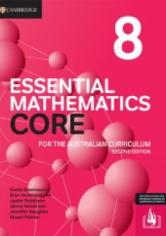 CAMBRIDGE ESSENTIAL MATHEMATICS CORE FOR THE AUSTRALIAN CURRICULUM YEAR 8 STUDENT BOOK + EBOOK 2E Cover