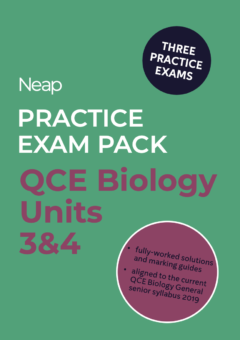NEAP PRACTICE EXAM PACK: QCE BIOLOGY UNITS 3&4 (3 EXAMS) Cover