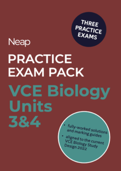 NEAP PRACTICE EXAM PACK: VCE BIOLOGY UNITS 3&4 (3 EXAMS) Cover