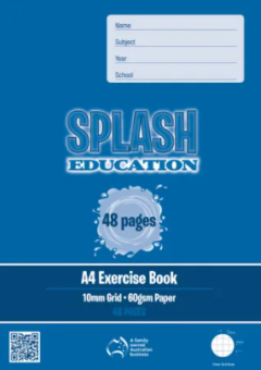 48 PAGE A4 EXERCISE BOOK 10MM GRAPH/GRID Cover