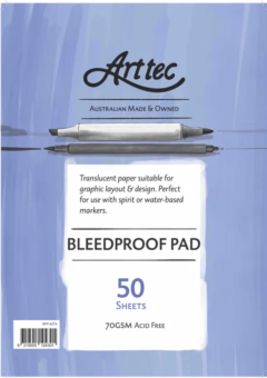 A4 ARTTEC LAYOUT PAD BLEEDPROOF 50 SHEETS Cover