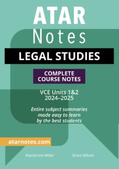 ATAR NOTES VCE LEGAL STUDIES UNITS 1&2 NOTES (2024 - 2025) Cover