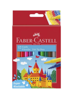 12 FABER CASTELL FELT TIP COLOUR MARKERS Cover