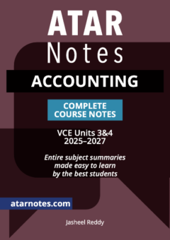 ATAR NOTES VCE ACCOUNTING UNITS 3&4 NOTES (2025-2027) Cover