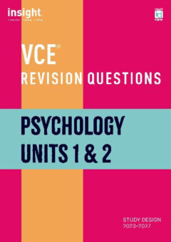 INSIGHT VCE REVISION QUESTIONS: PSYCHOLOGY UNITS 1&2 STUDENT WORKBOOK Cover