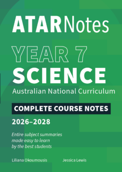 ATAR NOTES YEAR 7 SCIENCE COURSE NOTES (2026-2028) Cover